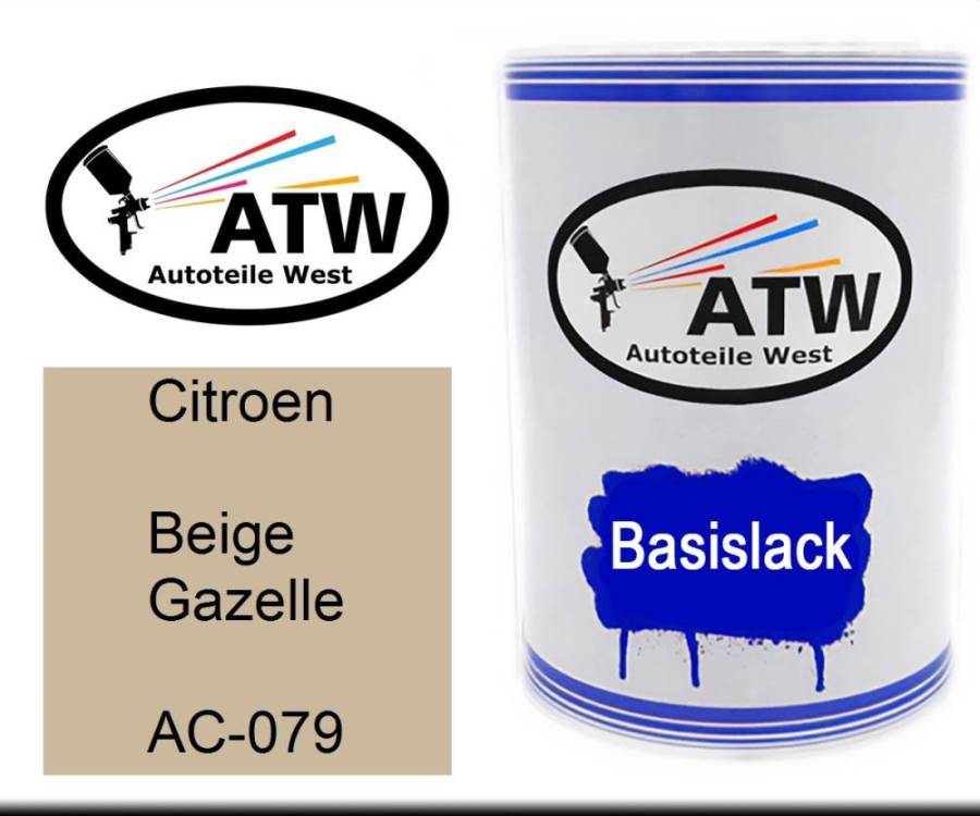 Citroen, Beige Gazelle, AC-079: 500ml Lackdose, von ATW Autoteile West.